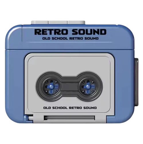Mini Tape Recorder Keychain - Retro Cassette Player Charm - Fun Gifts for Couples