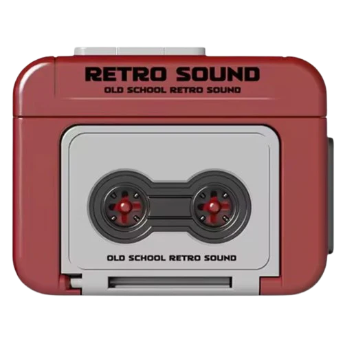 Mini Tape Recorder Keychain - Retro Cassette Player Charm - Fun Gifts for Couples