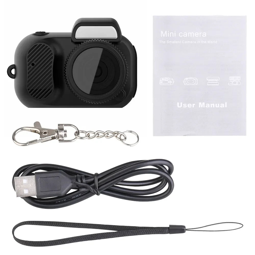 MiniSnaps Mini Camera Keychain - Smallest HD Camcorder for Video Recording & Travel - Cool Gift for Men & Women