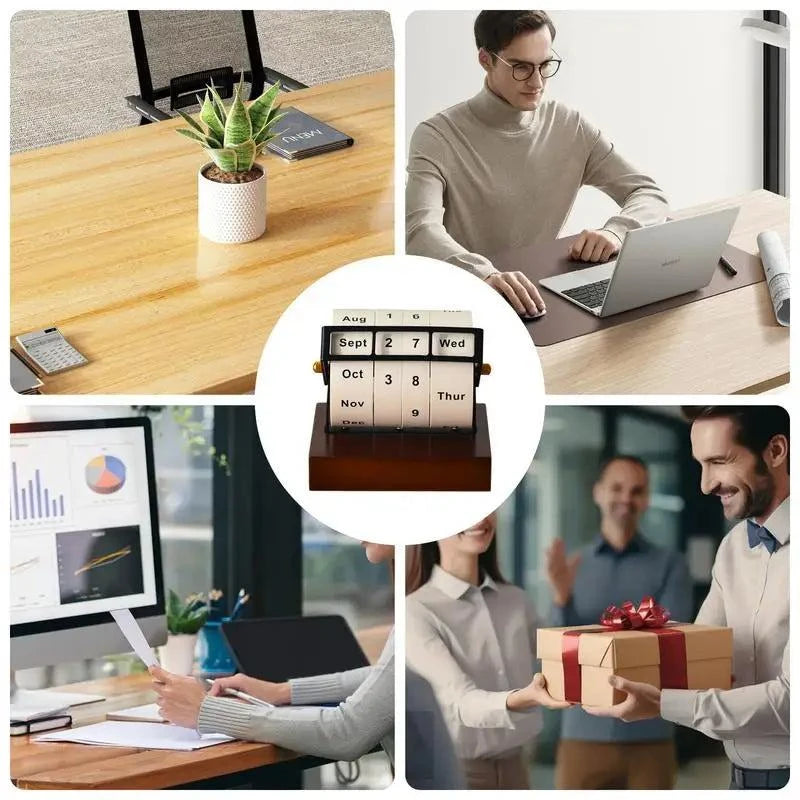 Minimal Manual Rotating Desktop Calendar