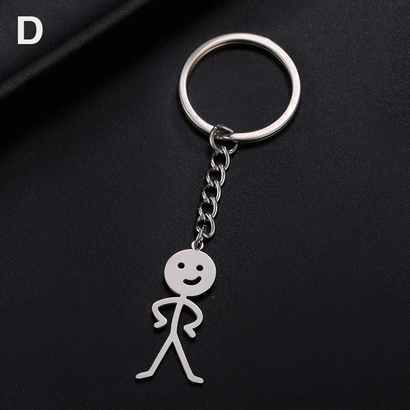 Funny Finger Stickman Keychain