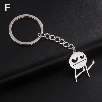 Funny Finger Stickman Keychain