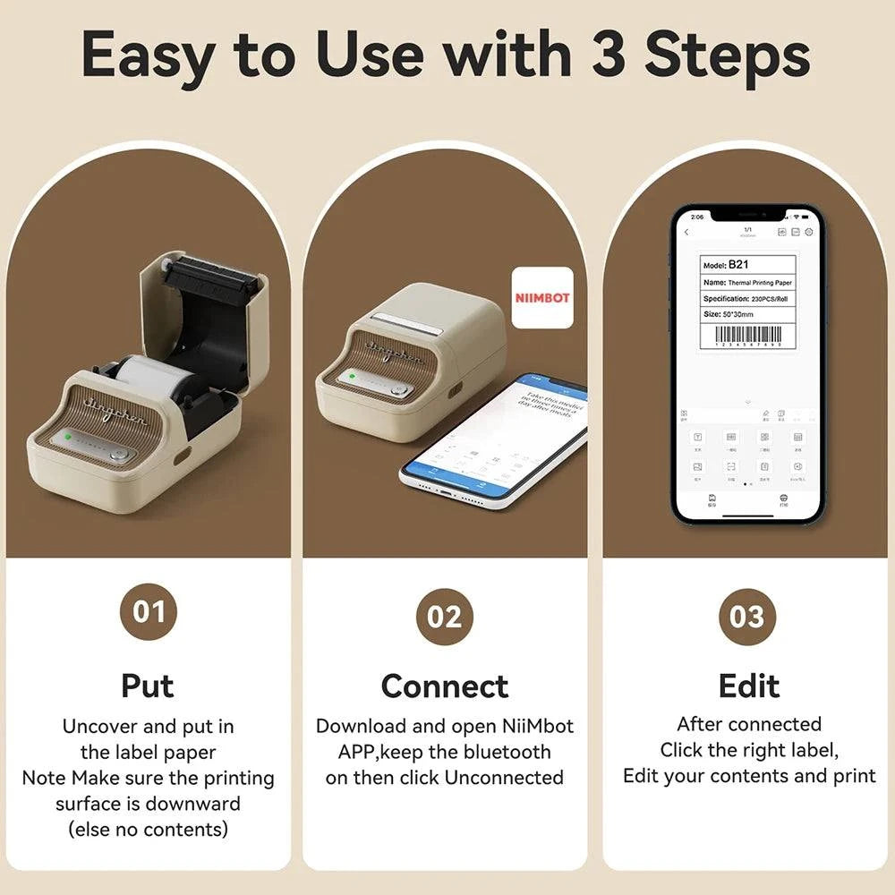 Minimal Compact No-Ink Sticker Printer